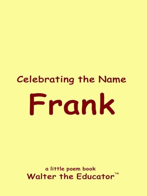cover image of Celebrating the Name Frank